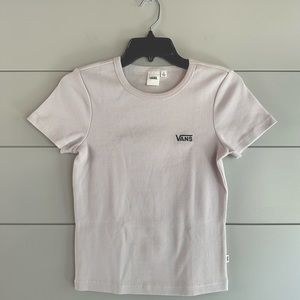 NWOT Vans Women’s Lilac Ribbed Baby Tee Size Small